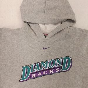 Nike Arizona Diamond Backs Long Sleeve Baseball Hoodie Youth Boys Size M Gray